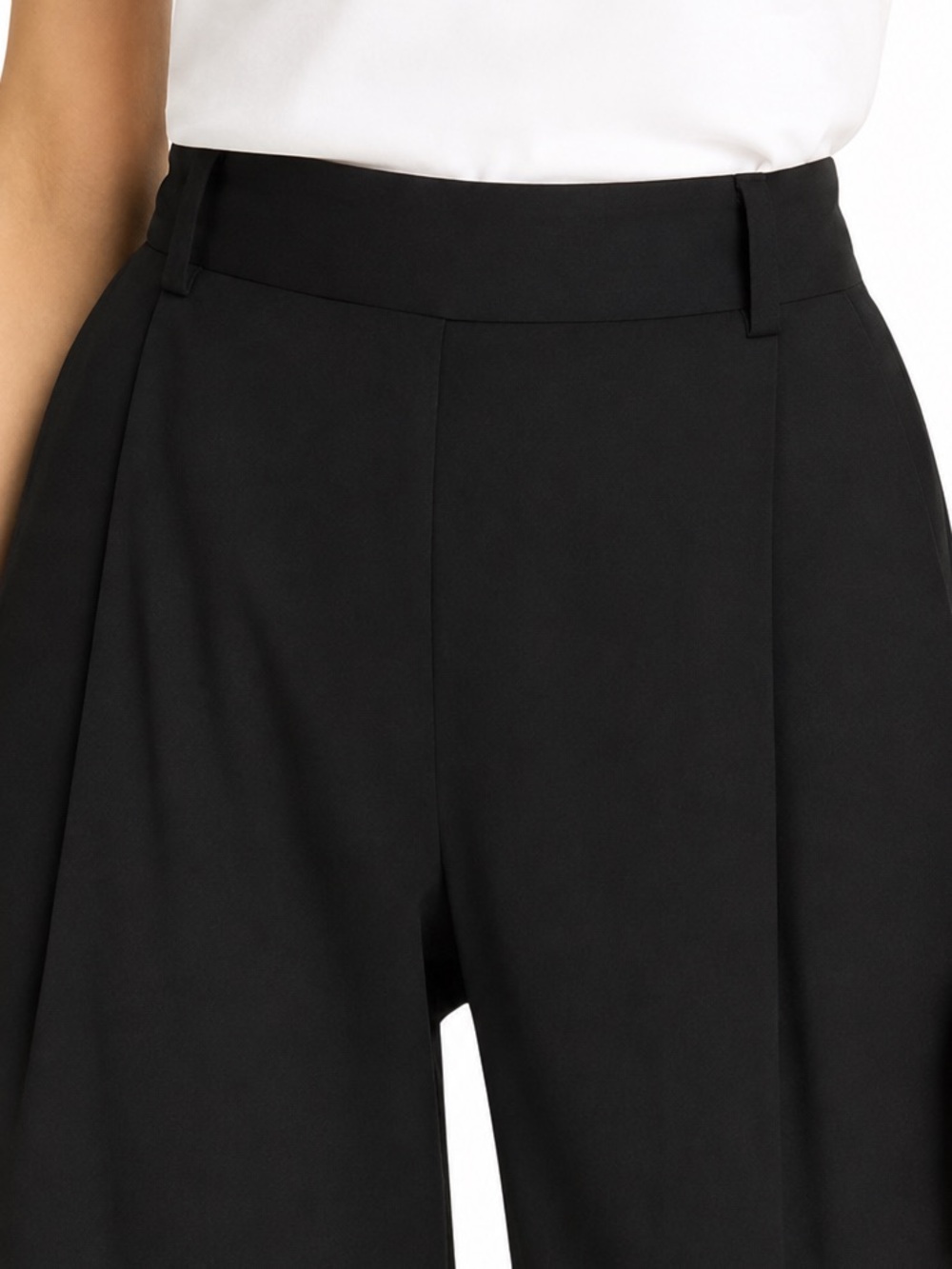 NWT Vince Black Linen Blend Wide Leg Pull On Trousers $395. High Waist Size M - Picture 3 of 8